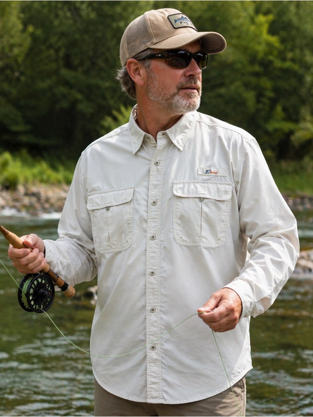 World Wide Sportsman Men’s Fishing Shirt Size Large Vented Long Sleeve Outdoor